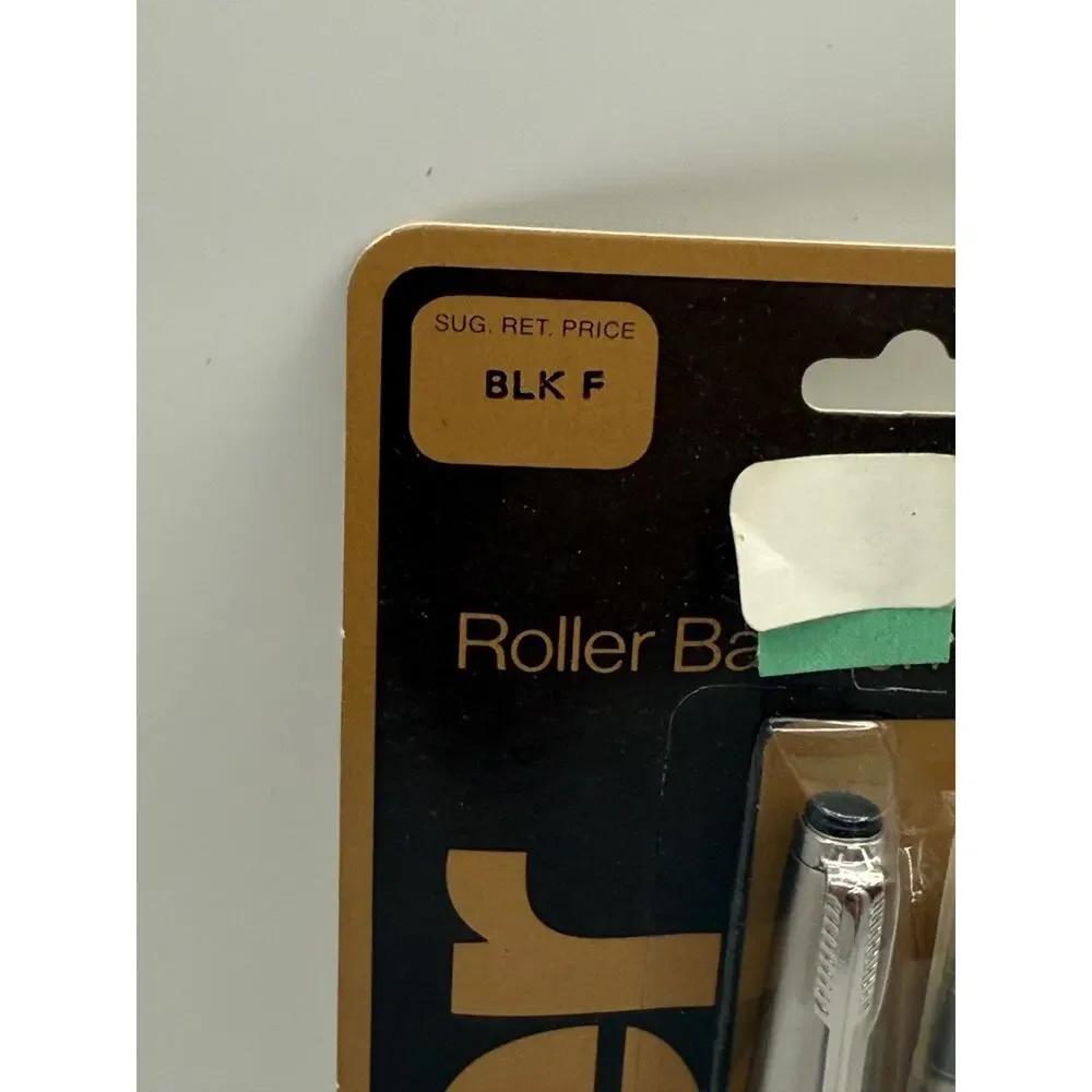 Vintage Parker Jotter Roller Ball Pen NOS Black Fine Sealed USA Blister Pack